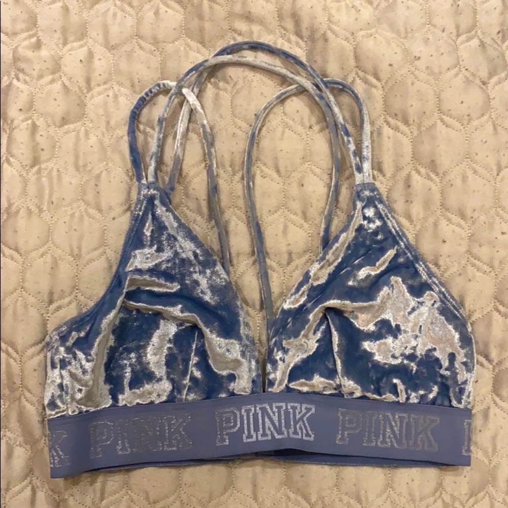 PINK velvet bralette